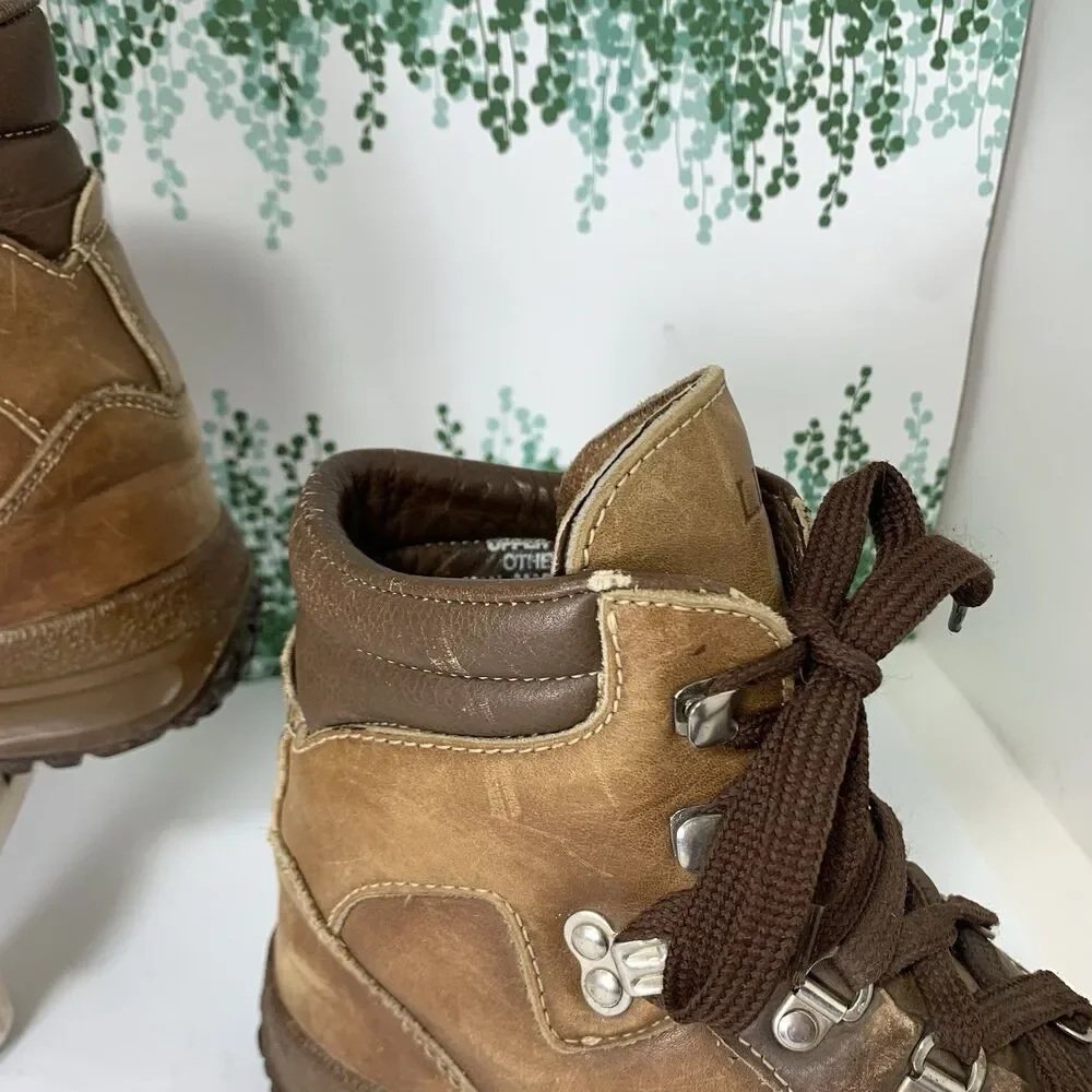 L. L. Bean Vintage Cowhide Leather Hiking Gore-Tex Boots Size 8.5 Mens